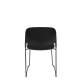 WHITE LABEL LIVING Stacks spisebordsstol, stablebar - svart polypropylen og stl