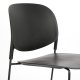 WHITE LABEL LIVING Stacks spisebordsstol, stablebar - svart polypropylen og stl