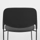 WHITE LABEL LIVING Stacks spisebordsstol, stablebar - svart polypropylen og stl