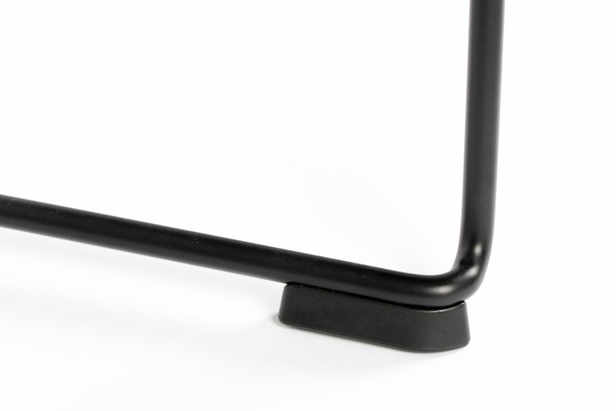 WHITE LABEL LIVING Stacks spisebordsstol, stablebar - svart polypropylen og stl