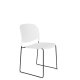 WHITE LABEL LIVING Stacks spisebordsstol, stabelbar - hvit polypropylen og stl