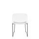 WHITE LABEL LIVING Stacks spisebordsstol, stabelbar - hvit polypropylen og stl