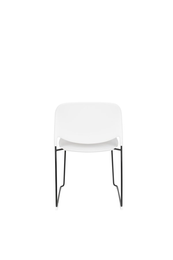 WHITE LABEL LIVING Stacks spisebordsstol, stabelbar - hvit polypropylen og stl
