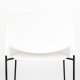 WHITE LABEL LIVING Stacks spisebordsstol, stabelbar - hvit polypropylen og stl