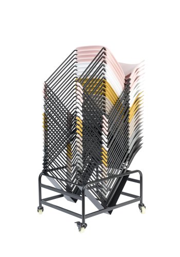 WHITE LABEL LIVING Stacks spisebordsstol, stabelbar - hvit polypropylen og stl