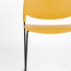 WHITE LABEL LIVING Stacks spisebordsstol, stablebar - okergul polypropylen og stl