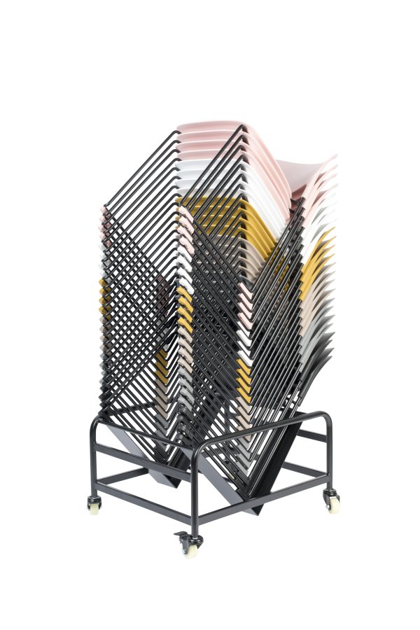 WHITE LABEL LIVING Stacks spisebordsstol, stablebar - okergul polypropylen og stl