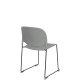 WHITE LABEL LIVING Stacks spisebordsstol, stabelbar - gr polypropylen og stl