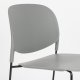 WHITE LABEL LIVING Stacks spisebordsstol, stabelbar - gr polypropylen og stl