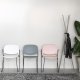 WHITE LABEL LIVING Stacks spisebordsstol, stabelbar - gr polypropylen og stl