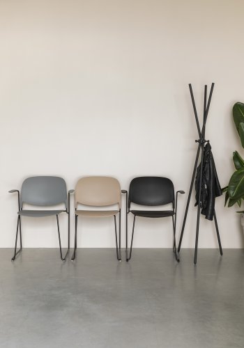 WHITE LABEL LIVING Stacks spisebordsstol, stablebar - brun polypropylen og stl