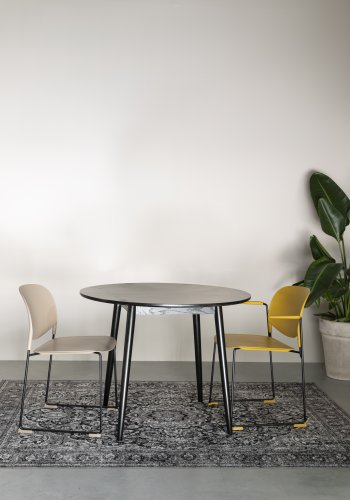 WHITE LABEL LIVING Stacks spisebordsstol, stablebar - brun polypropylen og stl