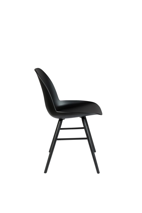 ZUIVER Albert Kuip spisestuestol - sort plast og sort ask