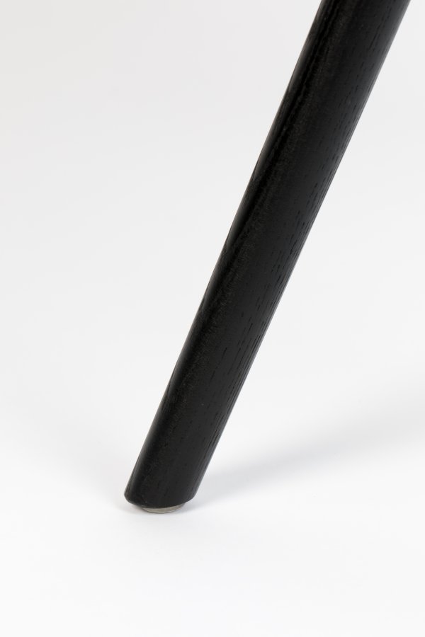 ZUIVER Albert Kuip spisestuestol - sort plast og sort ask