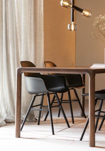 ZUIVER Albert Kuip spisestuestol - sort plast og sort ask