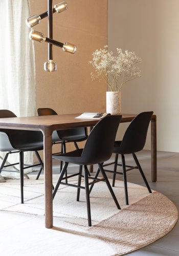 ZUIVER Albert Kuip spisestuestol - sort plast og sort ask