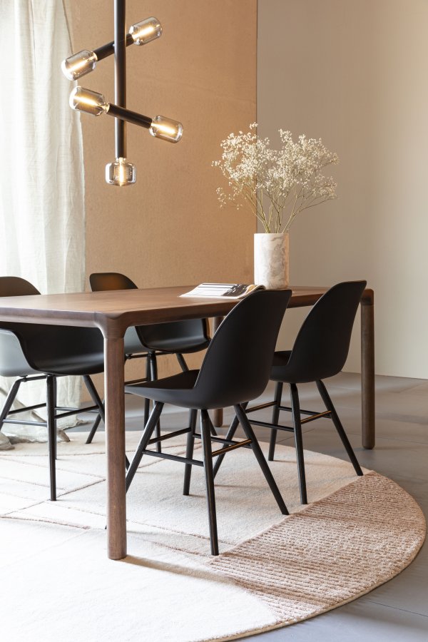 ZUIVER Albert Kuip spisestuestol - sort plast og sort ask