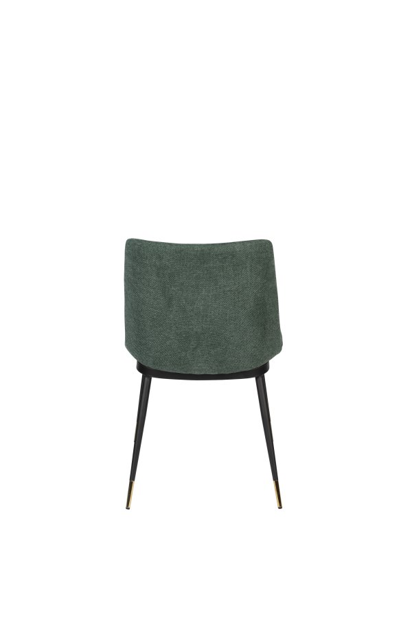 WHITE LABEL LIVING Lionel spisestuestol - mrkegrnn polyester/nylon og stl