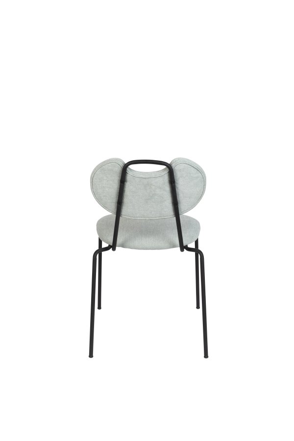 WHITE LABEL LIVING Aspen spisestuestol - lysegrnt stoff og metall