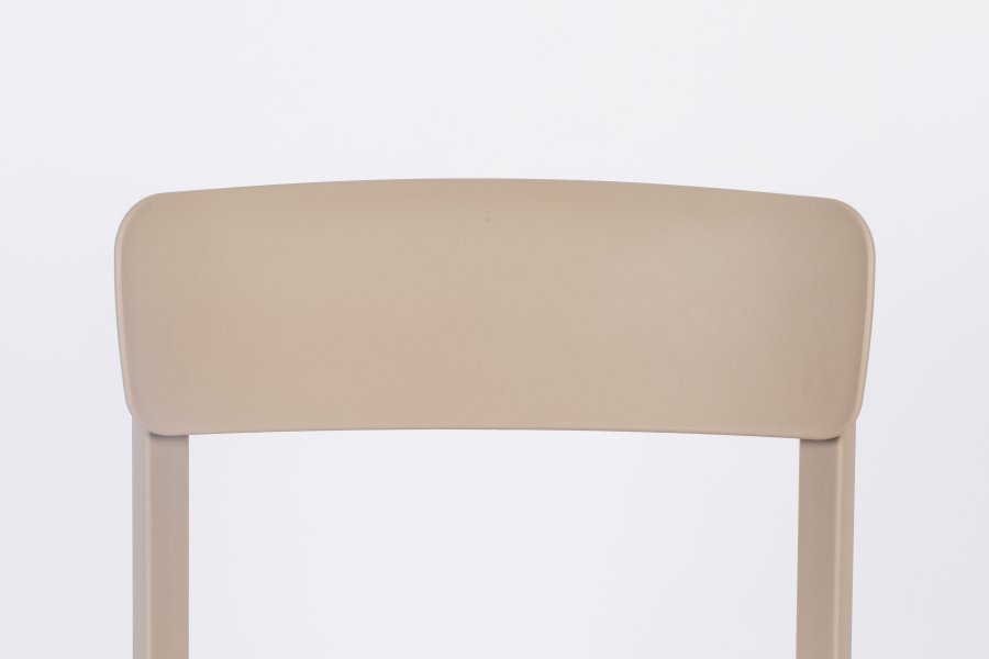 WHITE LABEL LIVING Clive spisestuestol - lysebrun polypropylen