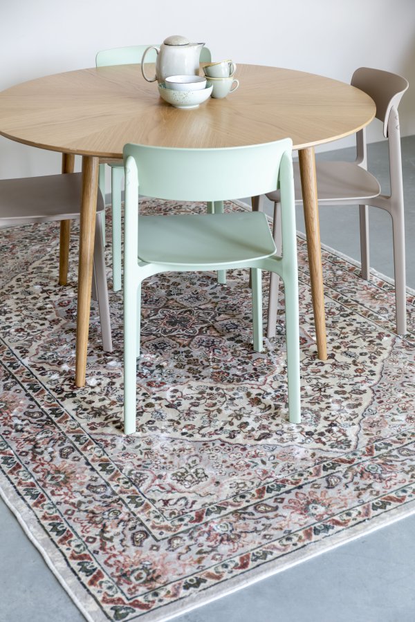 WHITE LABEL LIVING Clive spisestuestol - lysebrun polypropylen