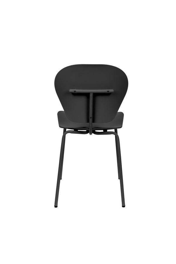 ZUIVER Ocean Pirate spisestuestol - svart resirkulert plast fra havet og sort metall