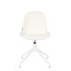 ZUIVER Albert Kuip spisebordsstol, med svingfunksjon - hvit polyester og hvit aluminium