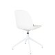 ZUIVER Albert Kuip spisebordsstol, med svingfunksjon - hvit polyester og hvit aluminium