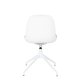 ZUIVER Albert Kuip spisebordsstol, med svingfunksjon - hvit polyester og hvit aluminium