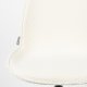ZUIVER Albert Kuip spisebordsstol, med svingfunksjon - hvit polyester og hvit aluminium