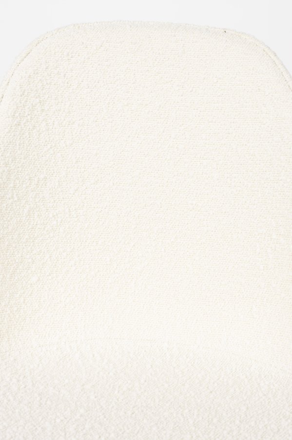 ZUIVER Albert Kuip spisebordsstol, med svingfunksjon - hvit polyester og hvit aluminium