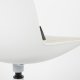 ZUIVER Albert Kuip spisebordsstol, med svingfunksjon - hvit polyester og hvit aluminium
