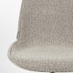 ZUIVER Albert Kuip spisebordsstol, med svingfunksjon - taupe polyester og taupe aluminium
