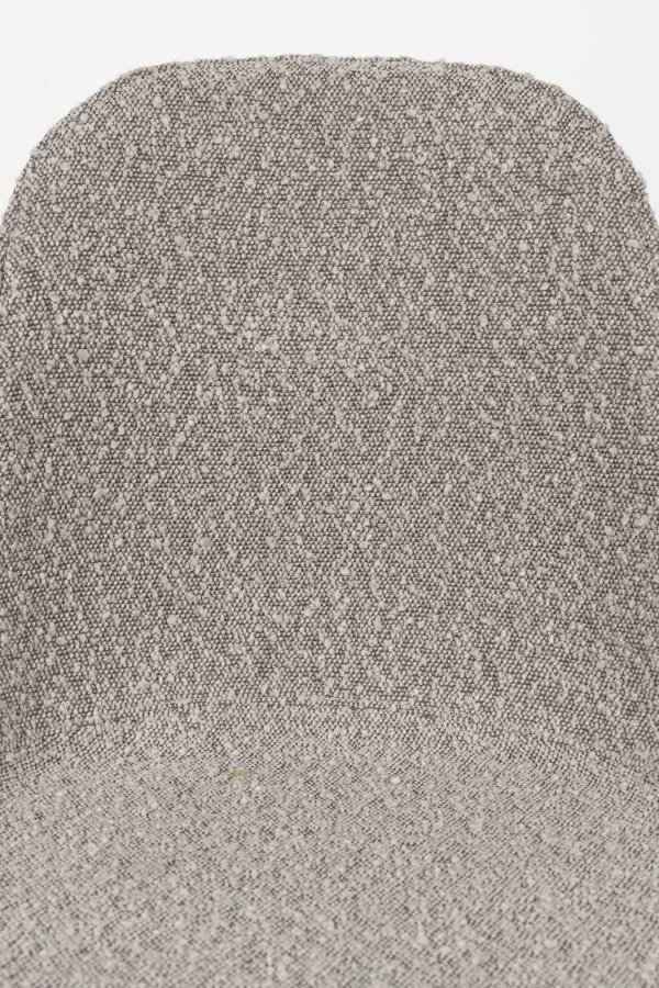 ZUIVER Albert Kuip spisebordsstol, med svingfunksjon - taupe polyester og taupe aluminium