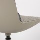 ZUIVER Albert Kuip spisebordsstol, med svingfunksjon - taupe polyester og taupe aluminium