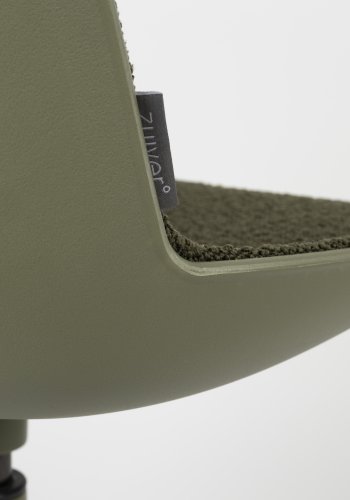 ZUIVER Albert Kuip spisebordsstol, med svingfunksjon - grnn polyester og grnn aluminium