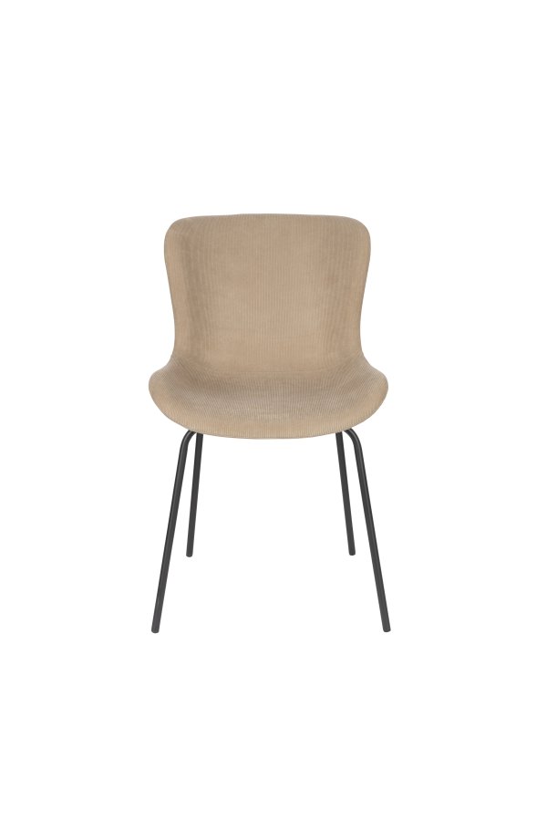 WHITE LABEL LIVING Junzo spisestuestol - taupe flyel og metall