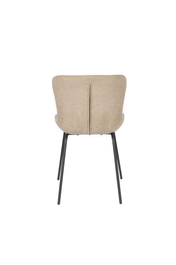 WHITE LABEL LIVING Junzo spisestuestol - taupe flyel og metall