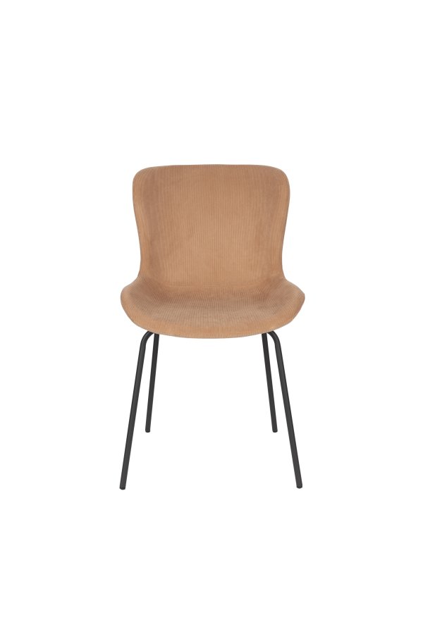 WHITE LABEL LIVING Junzo spisebordsstol - gammelrosa flyel og metall