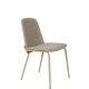 ZUIVER Clip spisestuestol - beige polyester, eikefiner og metall