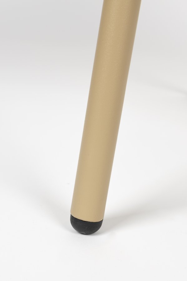 ZUIVER Clip spisestuestol - beige polyester, eikefiner og metall