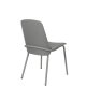 ZUIVER Clip spisestuestol - gr polyester, eikefiner og metall