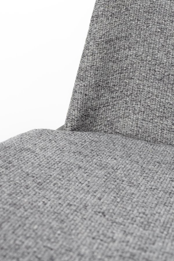 ZUIVER Clip spisestuestol - gr polyester, eikefiner og metall