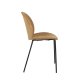 ZUIVER Bonnet spisestuestol - okergul flyelsstoff og svart metall