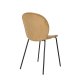 ZUIVER Bonnet spisestuestol - okergul flyelsstoff og svart metall