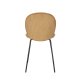 ZUIVER Bonnet spisestuestol - okergul flyelsstoff og svart metall