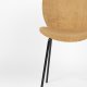 ZUIVER Bonnet spisestuestol - okergul flyelsstoff og svart metall