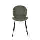 ZUIVER Bonnet spisestuestol - grnt flyelsstoff og svart metall