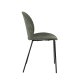 ZUIVER Bonnet spisestuestol - grnt flyelsstoff og svart metall