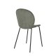 ZUIVER Bonnet spisestuestol - grnt flyelsstoff og svart metall